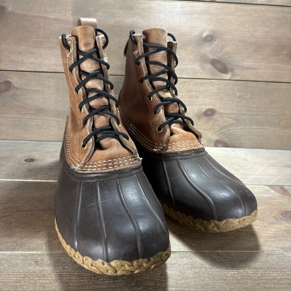 ll bean duck boots mens size 10 shoes brown hunting winter waterproof boots